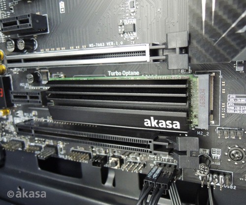Refroidisseur passif Akasa pour disques SSD M.2 2280, dissipateur chauffant aluminium, noir - Photo 2/3