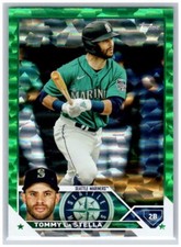 US189 Tommy LaStella Seattle Mariners 2023 Topps Green Foilboard /499