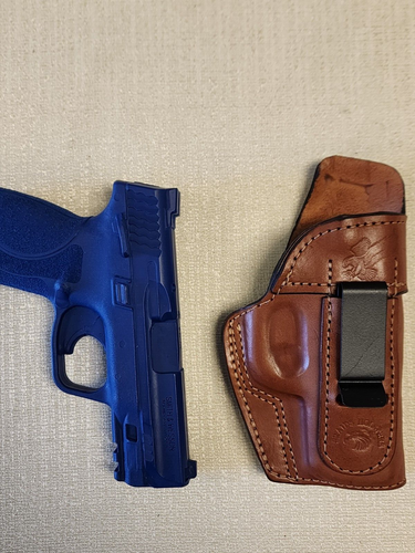 Braids Holsters S&W M&P 2.0 9mm leather brown Iwb holster with shield - Picture 2 of 3