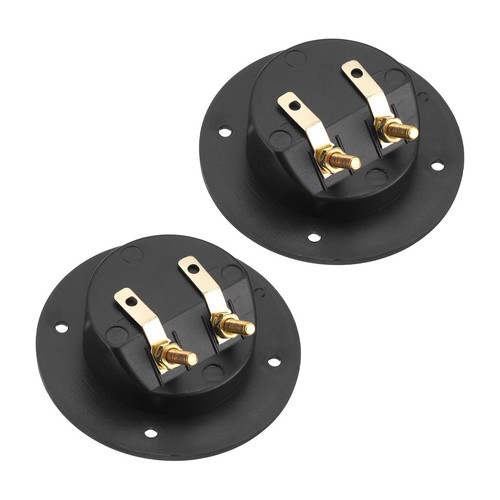 2 Stück Lautsprecher Box Terminal Rund Feder Cup Stecker Subwoofer Gehäuse Neu - Bild 8 von 9