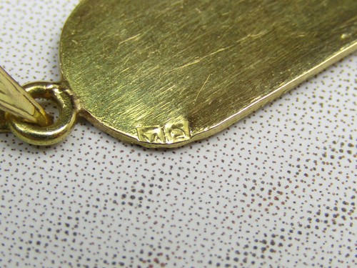 Unmarked Tests 14k Yellow Gold Jewelry Egyptian Cartouche Pendant - Picture 4 of 5