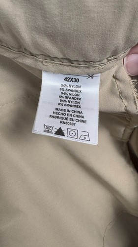 Pantalone chino UB Tech Comfort uomo 42x30 kaki nylon zip mosca 5 tasche vestibilità classica - Foto 7 di 7