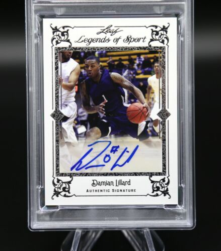 2012 Leaf Legends of Sport DAMIAN LILLARD Silver /10 PSA 10 Gem Mint POP=1! ๐ฅ - Picture 3 of 5