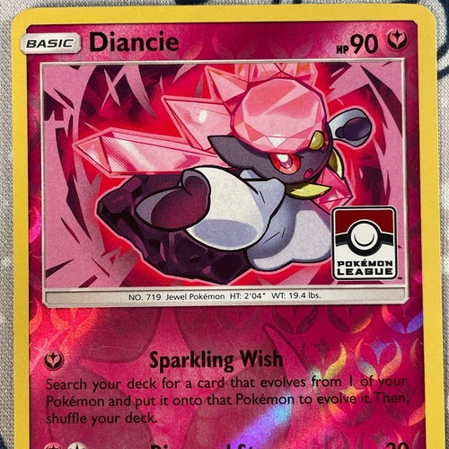 Diancie 94/147 Reverse Holo Pokemon League Promo Stamped Burning Shadows NM/LP - Picture 2 of 3