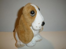 Vintage 5" Hush Puppies Brown White Dog Plush with freckles MINT P18