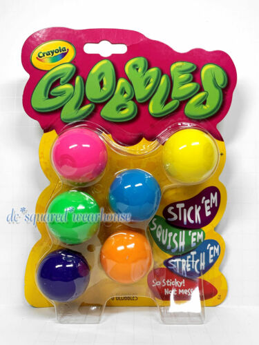 Crayola Globbles 6 Pack Assorted Colors Squish Fidget Toys Stress Balls - Picture 1 of 1