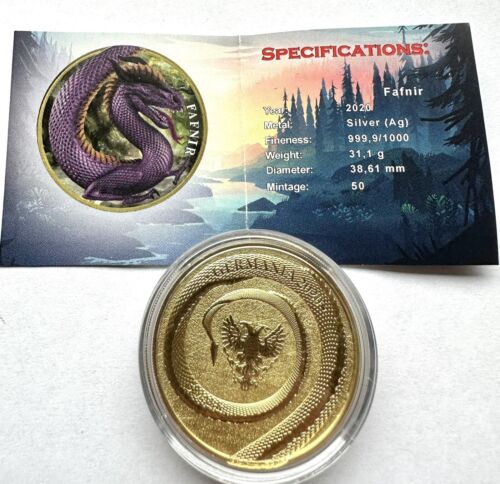 Germania Mint 1oz SILBER "Fafnir Mystik Forest" violett 2020 Mintage 50 Stück - Bild 7 von 7