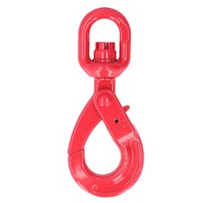 Crane Hook Painting Forged Steel Self Locking Safety Rotating Hooks 2T 22cm