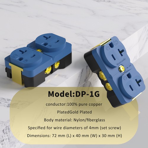 Monosaudio Kupfer US AC Strom Buchsen Wand Duplex Verteiler Steckdose - Bild 5 von 32