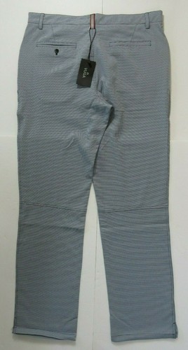 Vuga Men's Black White Blue Houndstooth Reflective Stretch Golf Pants NWT 35x33 - Picture 4 of 12