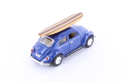 1967 VOLKSWAGEN CLASSIC BEETLE W/ SURFBOARD 1/32 scale DIECAST CAR KINSMART - 第 4/4 張圖片