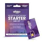 Ultra Mobile Sim Card Starter Kit Byop Unlimited Talk & Text No Contract