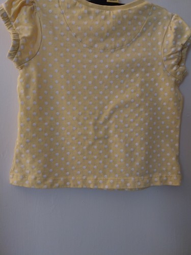 Girls Yellow Spotted Short Sleeved T-Shirt - Age 2-3 Years - GEORGE - Picture 2 of 3