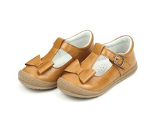 L'Amour Shoes Emma Gold Classic Bow T-Strap Mary Jane toddler size 11