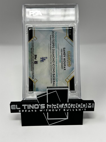 SANDY KOUFAX 2020 Topps Diamond Icons Black 06/10 Auto #DIA-SK PSA 9 Dodgers - Picture 3 of 3