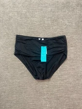 New Women's Aqua Green Shape & Style Shaping Swim Bottom - Black - Size S