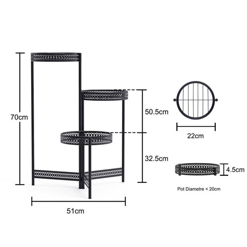 Outdoor Indoor Metal Wooden Plant Stand Planter Flower Pot Garden Shelf Shelving - Picture 208 of 542