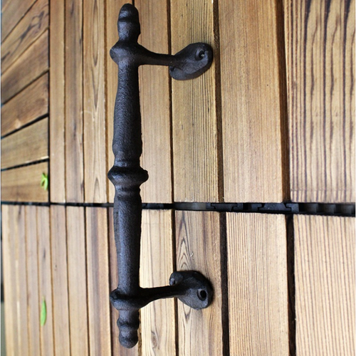 Retro 23cm Cast Iron Door Handle Barn Wooden Pull Passage Home Hallway Gate Shed - Picture 8 of 10