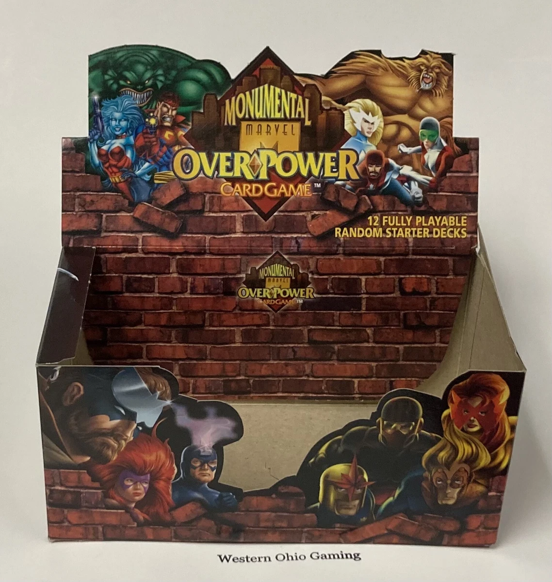 Marvel OverPower EMPTY Monumental Starter Deck Box NEW Trading Card Game