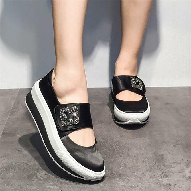 Casual Women's shoes Round Toe Platform Creeper Buckle Strap Strap Strap Rhinestone Pumps 12c687 Casual Women's shoes Round Toe Platform Creeper Buckle Strap Strap Strap Rhinestone Pumps 12c687