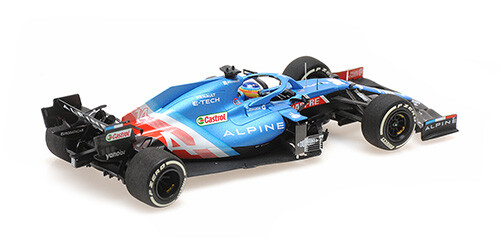 Minichamps 1/43 ALPINE F1 TEAM A521 FERNANDO ALONSO QATAR GP 2021 Modelo - Imagen 3 de 3