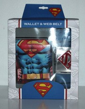 SUPERMAN BIFOLD WALLET WEB BELT BOYS