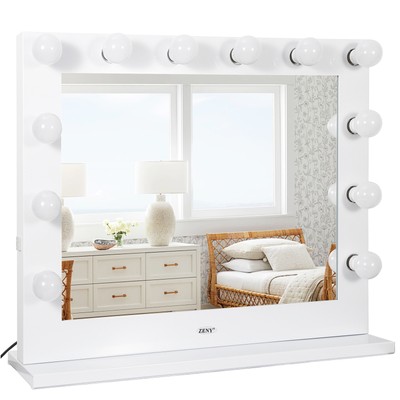 Hollywood Makeup Vanity Mirror 14 Lights Tabletops Lighted Lights Tabletops Lighted Mirror