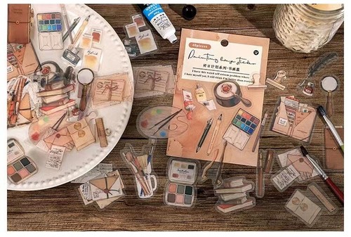 40 PCs Art Painting Stickers Scrapbooking Journal Diary Transparent Sticker AU - Picture 18 of 20