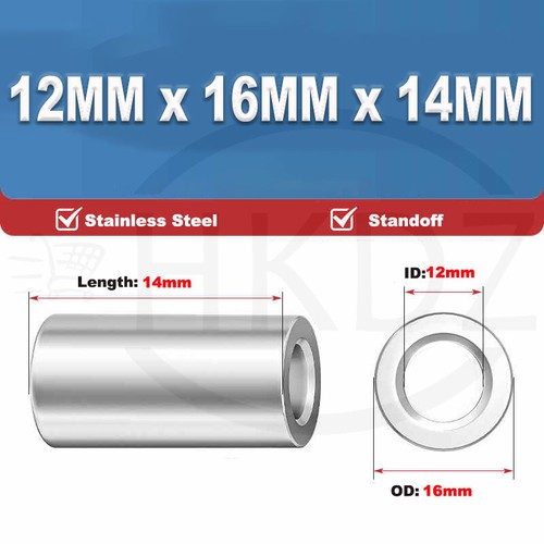 Stainless Steel Spacer Standoff Collar Stand off Spacers M3 M4 M5 M6 M8 M10 M12 - Picture 243 of 261