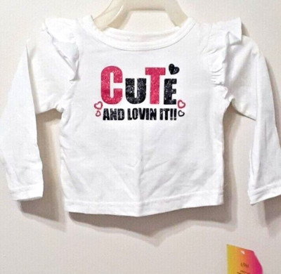 ''Cute And Lovin It'' Girls 6-9 months Candy Queen Shirt 