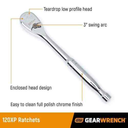 GEARWRENCH 120XP 1/2 in. Drive 6-Point Standard & Deep SAE/Metric Ratchet - Picture 2 of 2