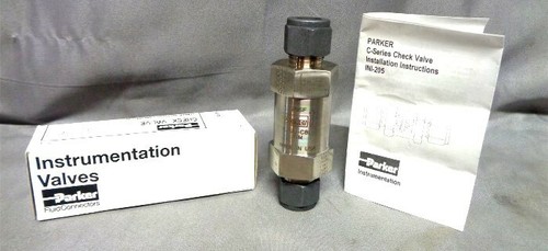 New Parker Stainless CHECK VALVE, PN: 8Z-C8L-1-M, 1/4" MNTP New in Box - Picture 10 of 10