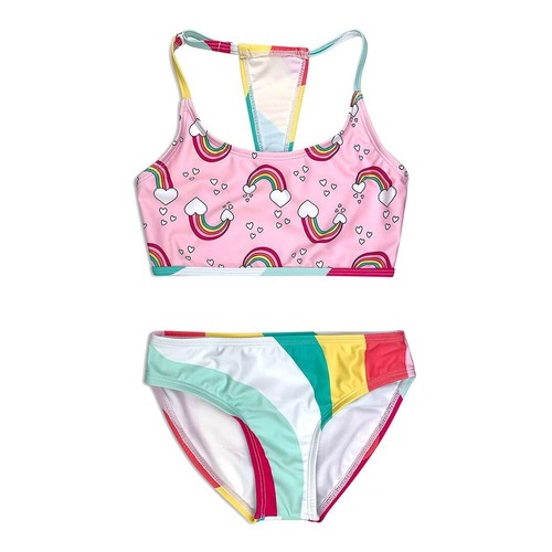 Appaman L41849 Girls Multi Pink Printed Kira 2-Piece Bikini Swim Set Size 14 - Picture 4 of 4