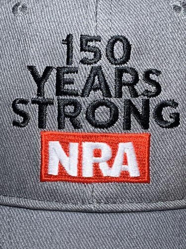 NRA 150 Años Fuerte Aniversario Gorra Sombrero Correa Ajustable Gris - Imagen 2 de 9