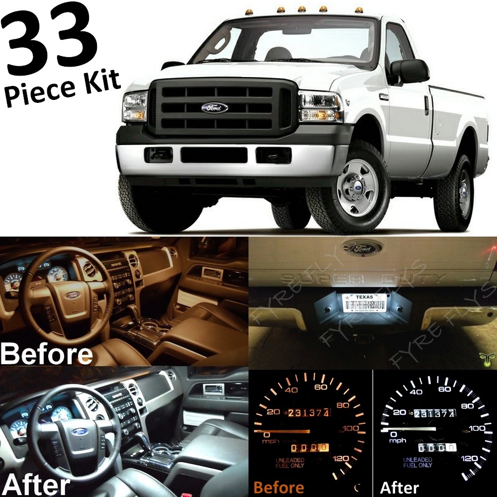 14 Blue LED Lights Interior Package Kit 1999-2016 Ford F250 F350 Super Duty FS1B - Foto 7