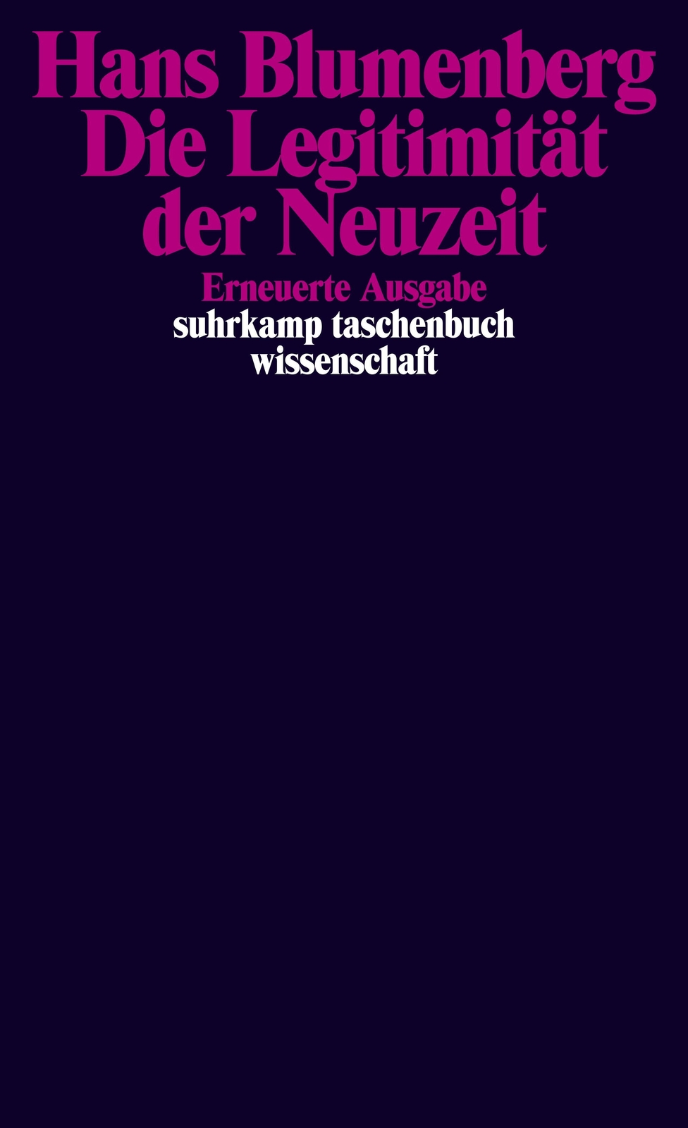 Thumbnail - Die Legitimität Der Neuzeit Hans Blumenberg