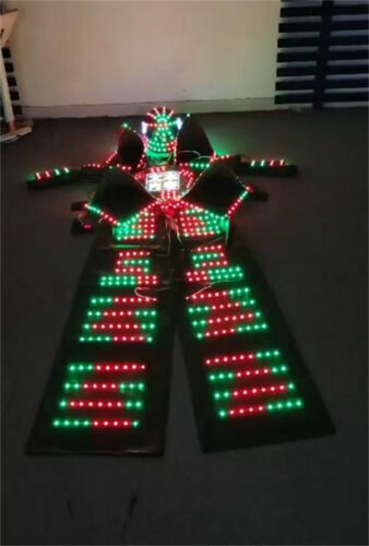 Luminous Stilt Suit LED Robot Illuminated Costume DJ Stage Performance Helmet - Picture 7 of 8