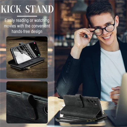 For Samsung S25 S24 S23 FE S22 S21 Detachable Magnetic Cover Leather Wallet Case - Picture 13 of 63
