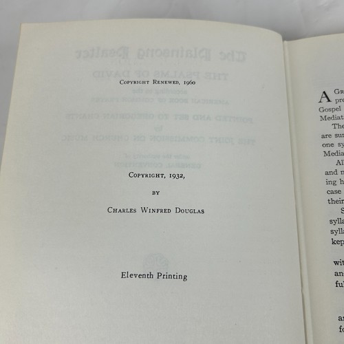 The Plainsong Psalter by Charles Winfred Douglas 1960 Eleventh Printing - Picture 8 of 12