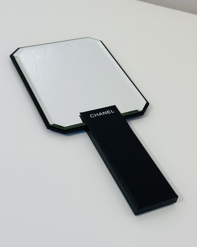 Handheld Rectangle Makeup Mirror Compact Portable For Chanel Cosmetics Black