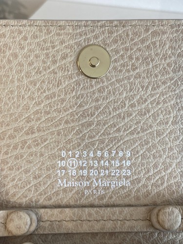 MARGIELA Madison Beige Nude Mini Chain Wallet Cross Bag Flap New - Picture 12 of 17
