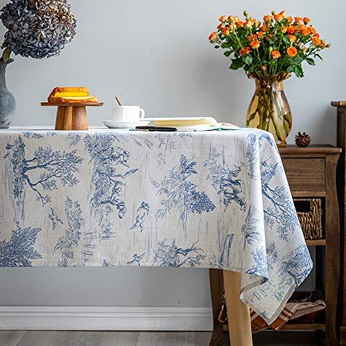 Rustic Tablecloth Classic French Village Printed Linen Fabric Table Cover - Picture 2 of 8