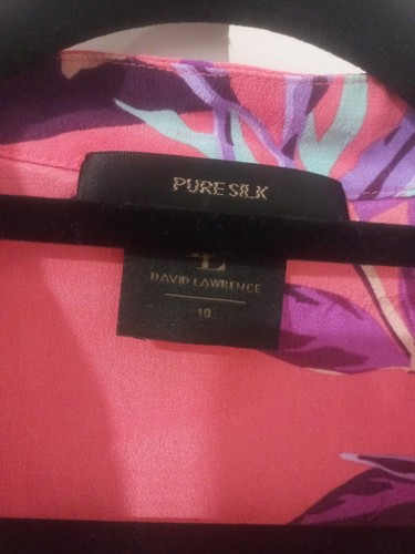 DAVID LAWRENCE Pink 100% Silk top - Picture 3 of 4