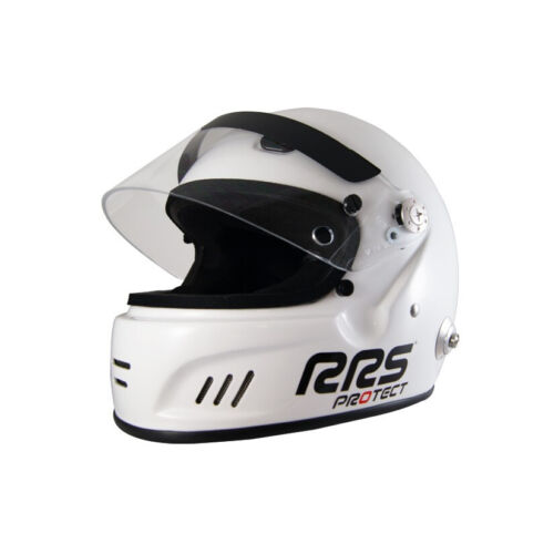 RRS Protect Full Face Circuit Helmet FIA 8859-2015 SNELL SA2020 White Medium - Picture 3 of 6