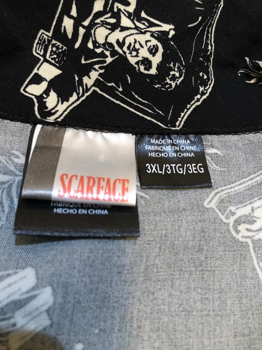 Scarface Hawaiihemd mit Knopfleiste Film Al Pacino 3XL schwarz NEU mit Etikett neu mit Etikett 29 - Bild 13 von 14
