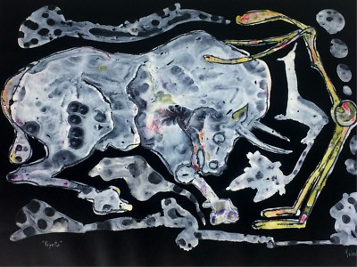 REYERTA. MIXED TECHNIQUE ON COUCHÉ PAPER. SIGNED PACHECO. SPAIN. 1961