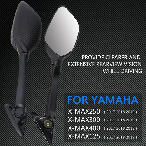 Side Mirror Black Rearview Mirror for Yamaha XMAX 300 400 125 250 2017- 2019 - Picture 2 of 17
