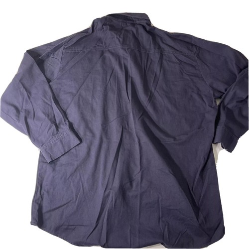 Workrite Flame Resistant Mens 2XL Indura Navy Blue LS Work Shirt Excellent J196 - Picture 3 of 17