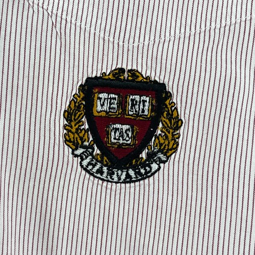 HARVARD UNIVERSITY Shirt Mens S KENNETH GORDON Crimson Striped Cambridge MA Red - Picture 10 of 14