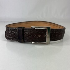 Stitched Brown Leather Belt - Youth/Kids Size 22
